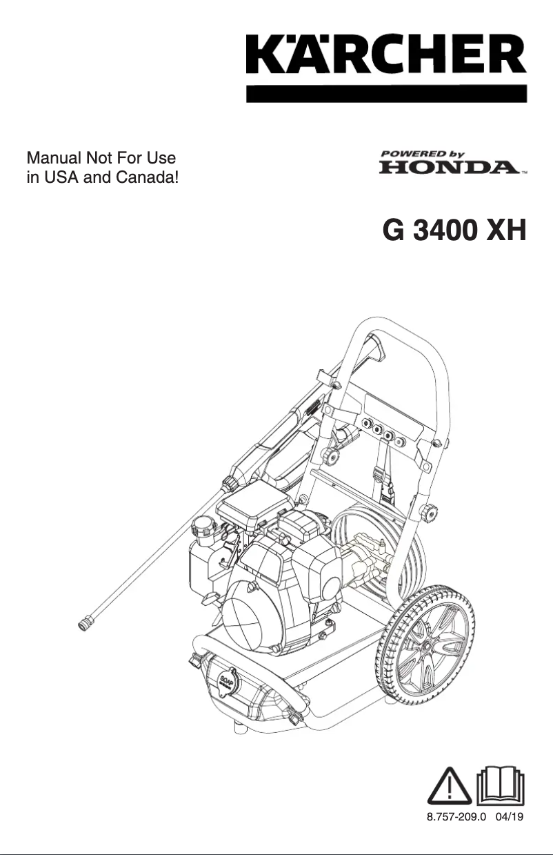 Page 1 de la notice Manuel utilisateur Kärcher G 3400 XH
