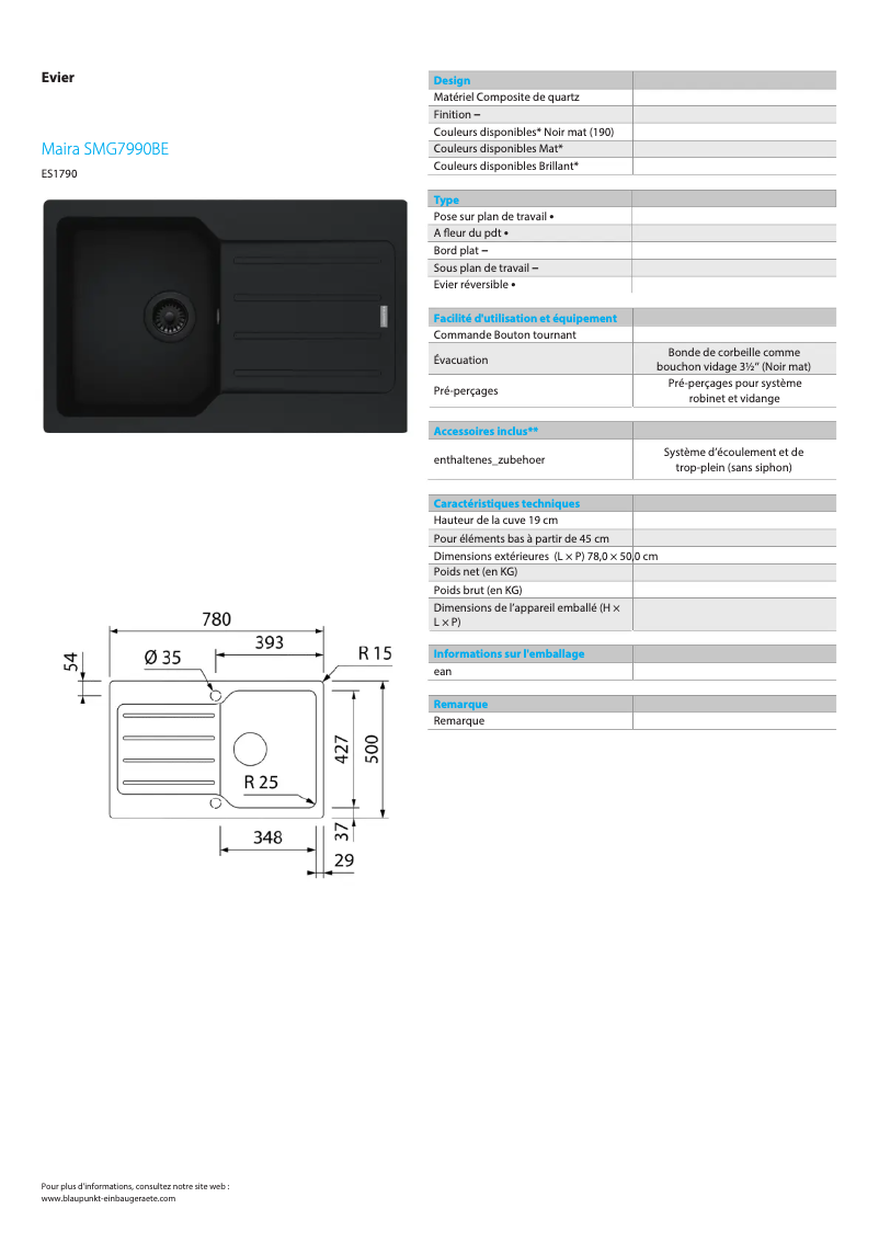 Image de la première page du manuel de l'appareil Maira SMG7990BE