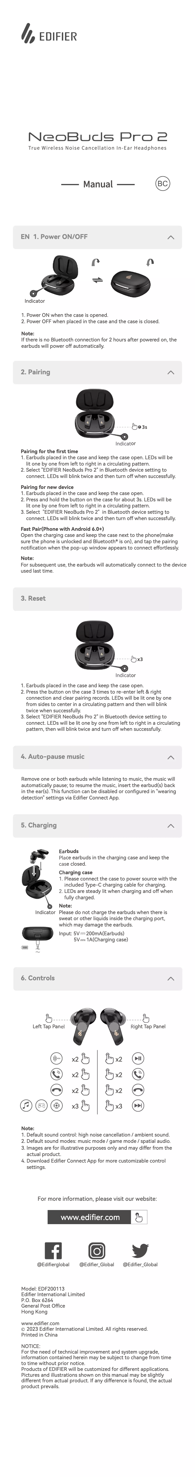Image de la première page du manuel de l'appareil NeoBuds Pro 2