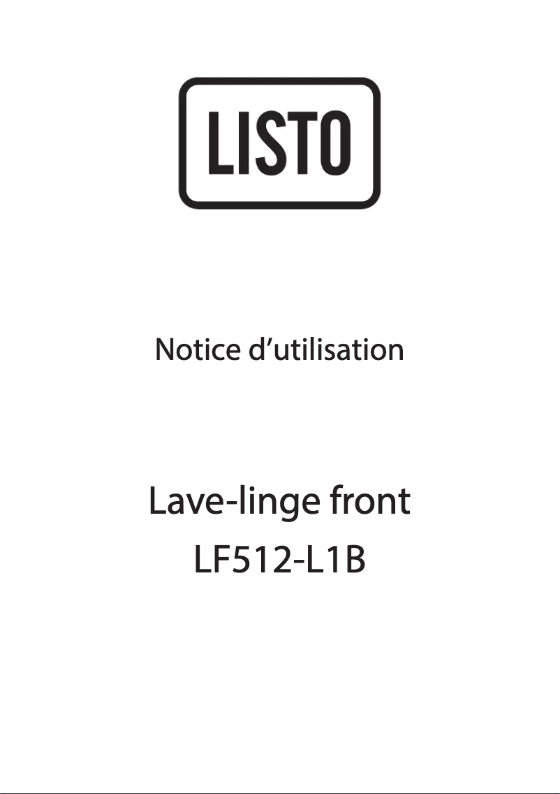 Page 1 de la notice Manuel utilisateur Listo LF 512-L1B