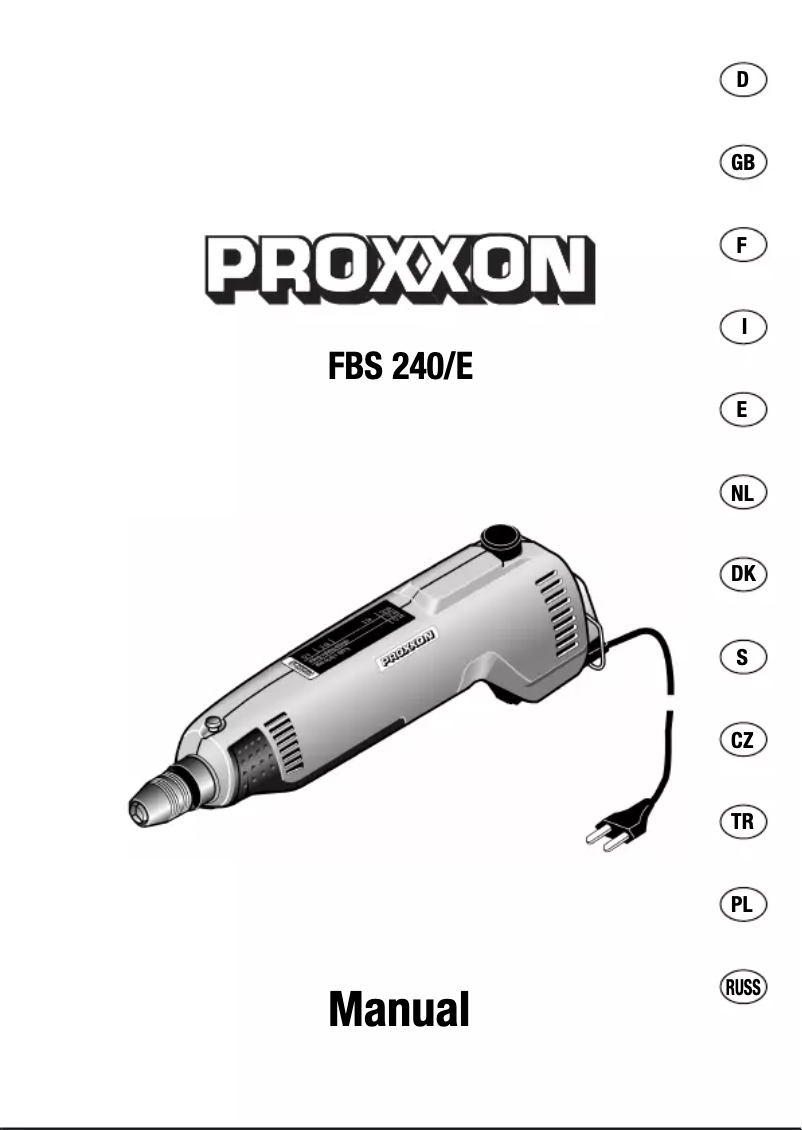 Imagen de la primera página del manual del dispositivo FBS 240/E