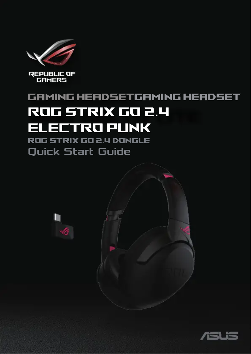 Image de la première page du manuel de l'appareil ROG Strix Go 2.4