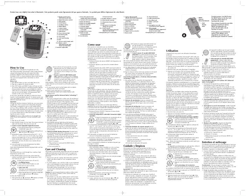 Image de la première page du manuel de l'appareil BDCH600