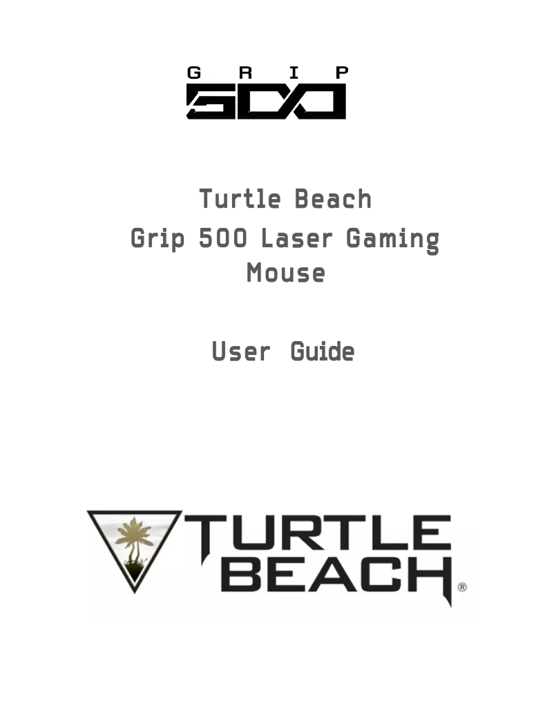 Page 1 de la notice Manuel utilisateur Turtle Beach Grip 500