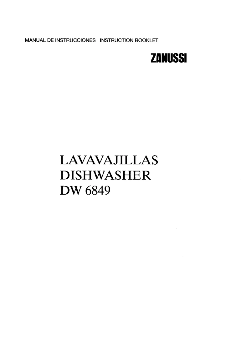 Page 1 de la notice Manuel utilisateur Zanussi DW684