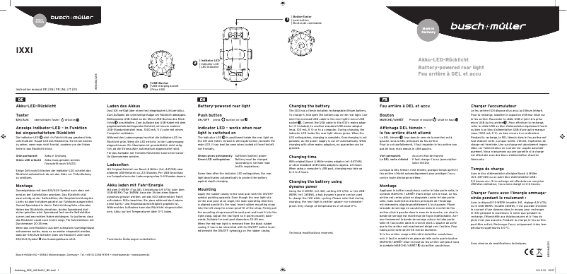 Image de la première page du manuel de l'appareil IXXI