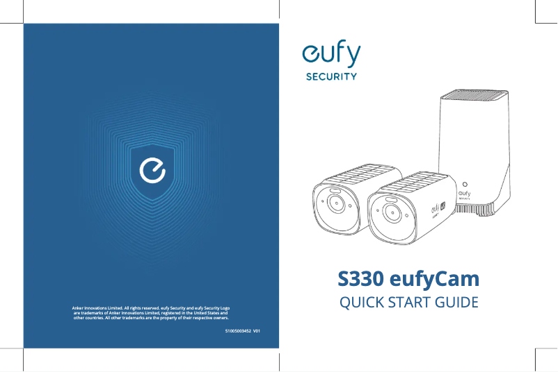 Image de la première page du manuel de l'appareil EufyCam 3 S330