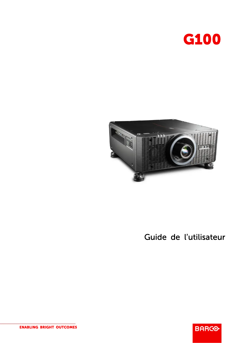 Page 1 de la notice Manuel utilisateur Barco G100-W19