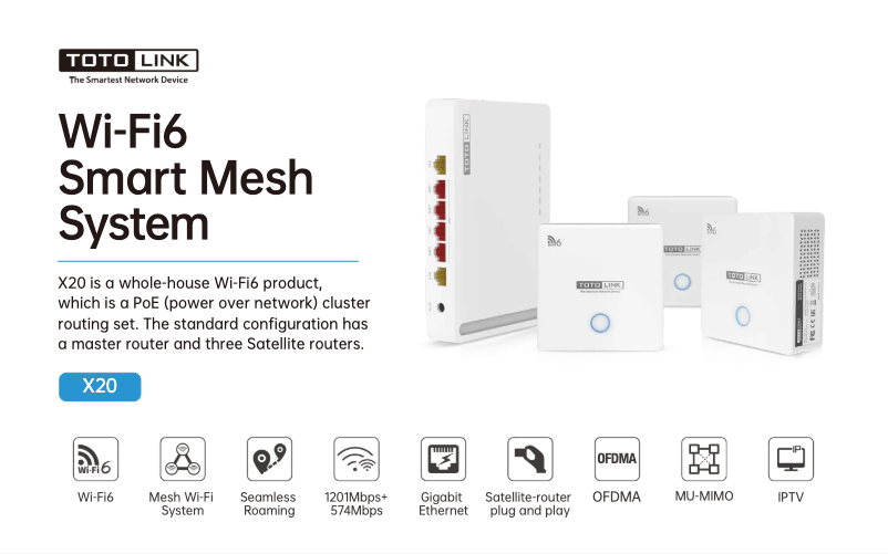 Page 1 de la notice Manuel utilisateur Totolink X20