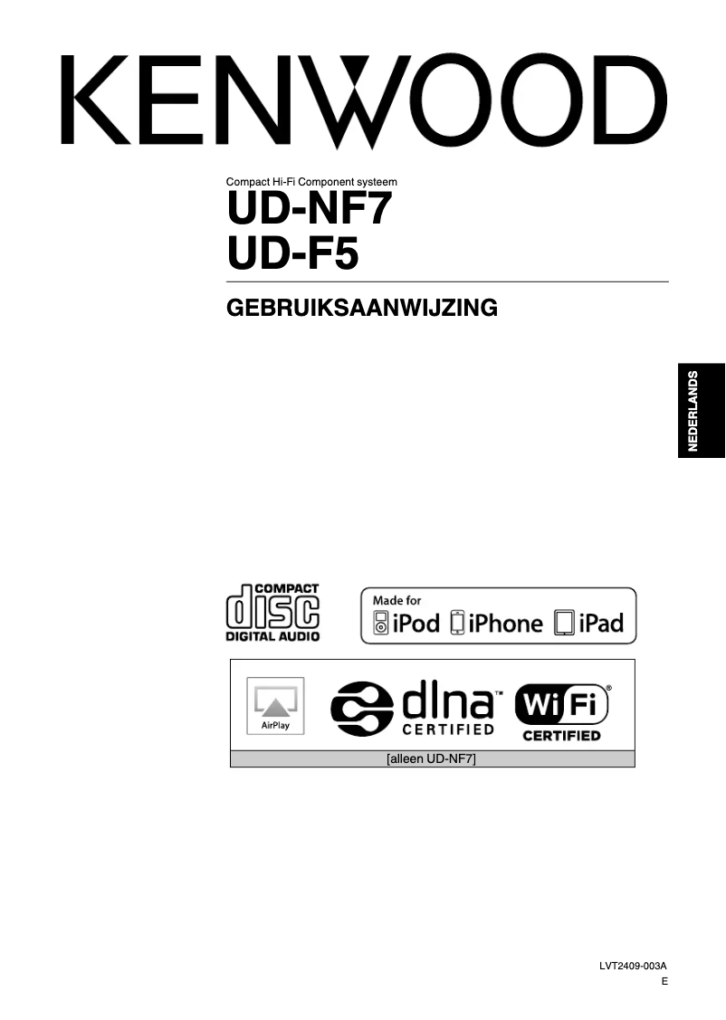 Página 1 del manual Manual de usuario Kenwood UD-F5