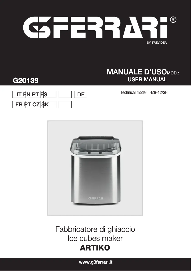 Page n°1 - Manuel utilisateur G3 Ferrari Artiko G20139