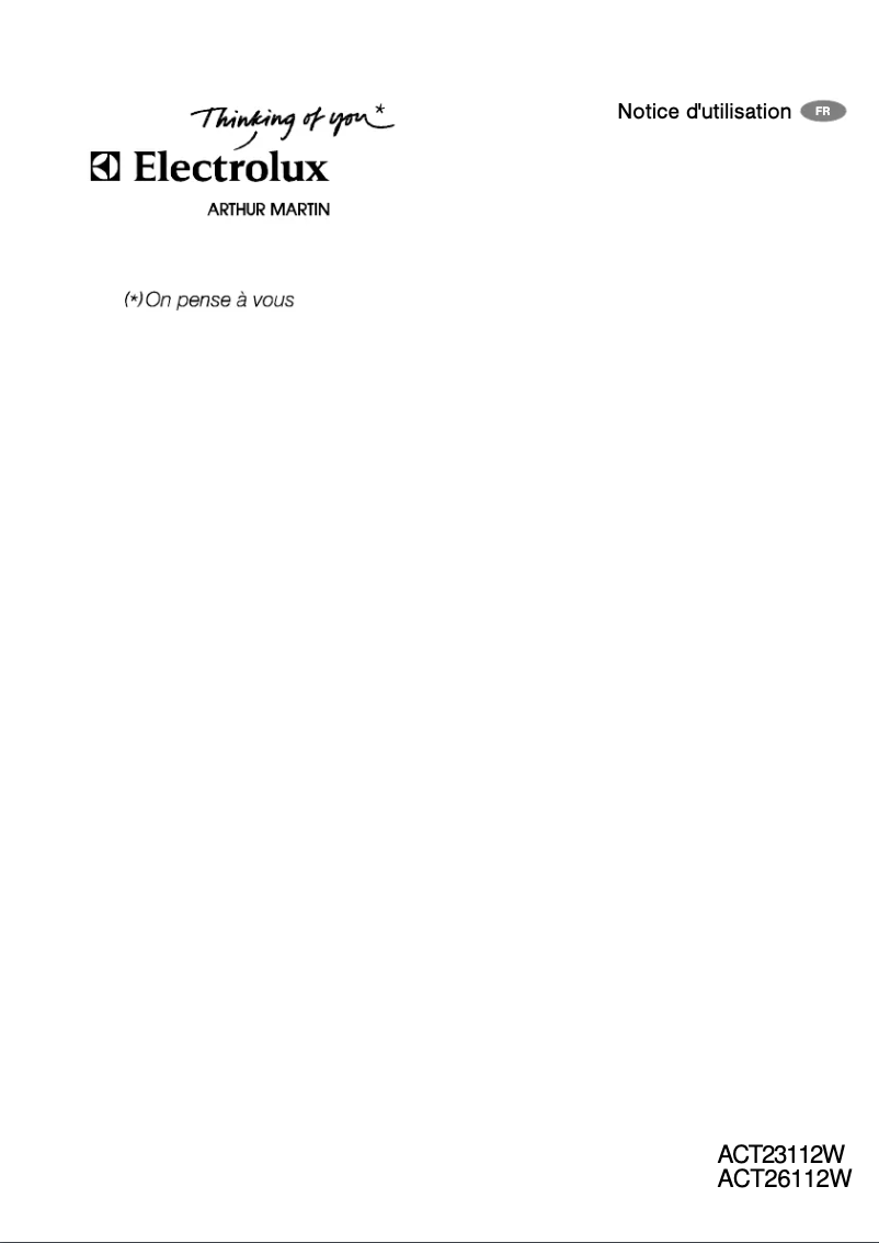 Image de la première page du manuel de l'appareil ACT 26112 W