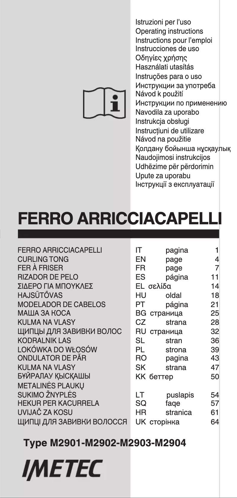 Page 1 de la notice Manuel utilisateur Imetec Salon Expert GT15 100