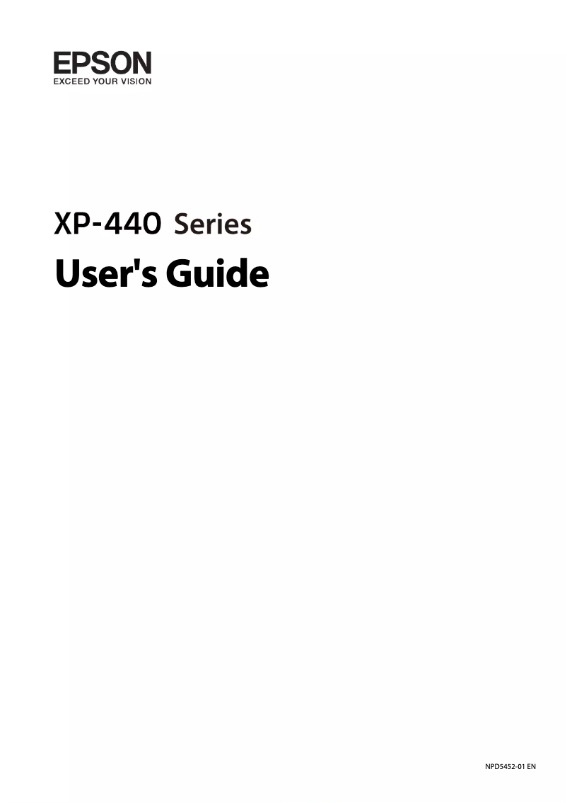 Page n°1 - Manuel utilisateur Epson Expression Home XP-446