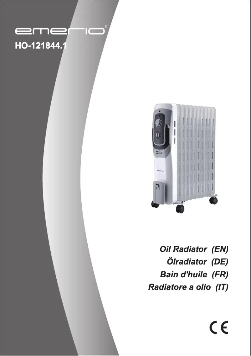 Page 1 de la notice Manuel utilisateur Emerio HO-121844
