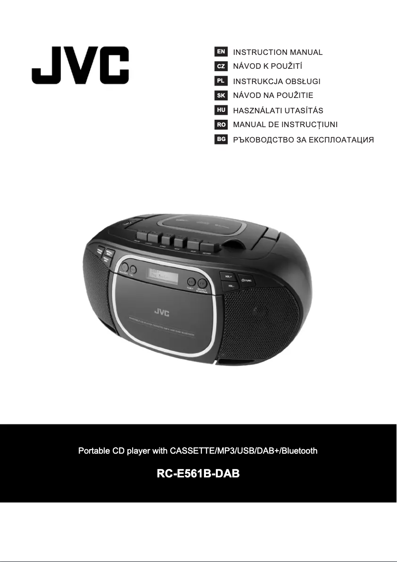 Page 1 de la notice Manuel utilisateur JVC RC-E561B-DAB