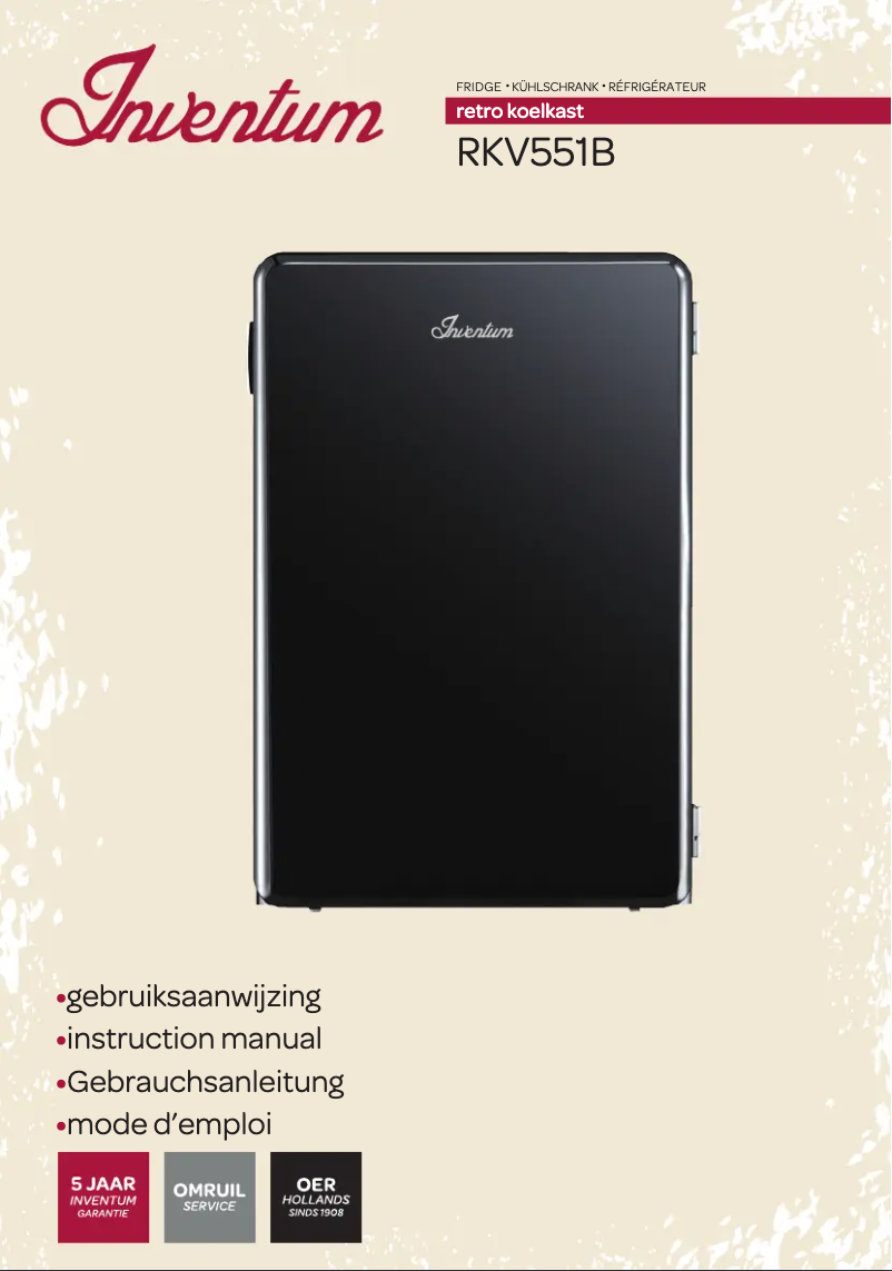 Page n°1 - Manuel utilisateur Inventum RKV551B