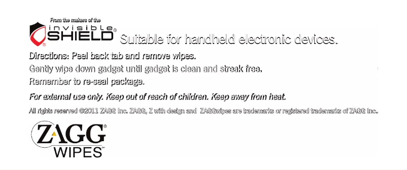 Image de la première page du manuel de l'appareil wipes