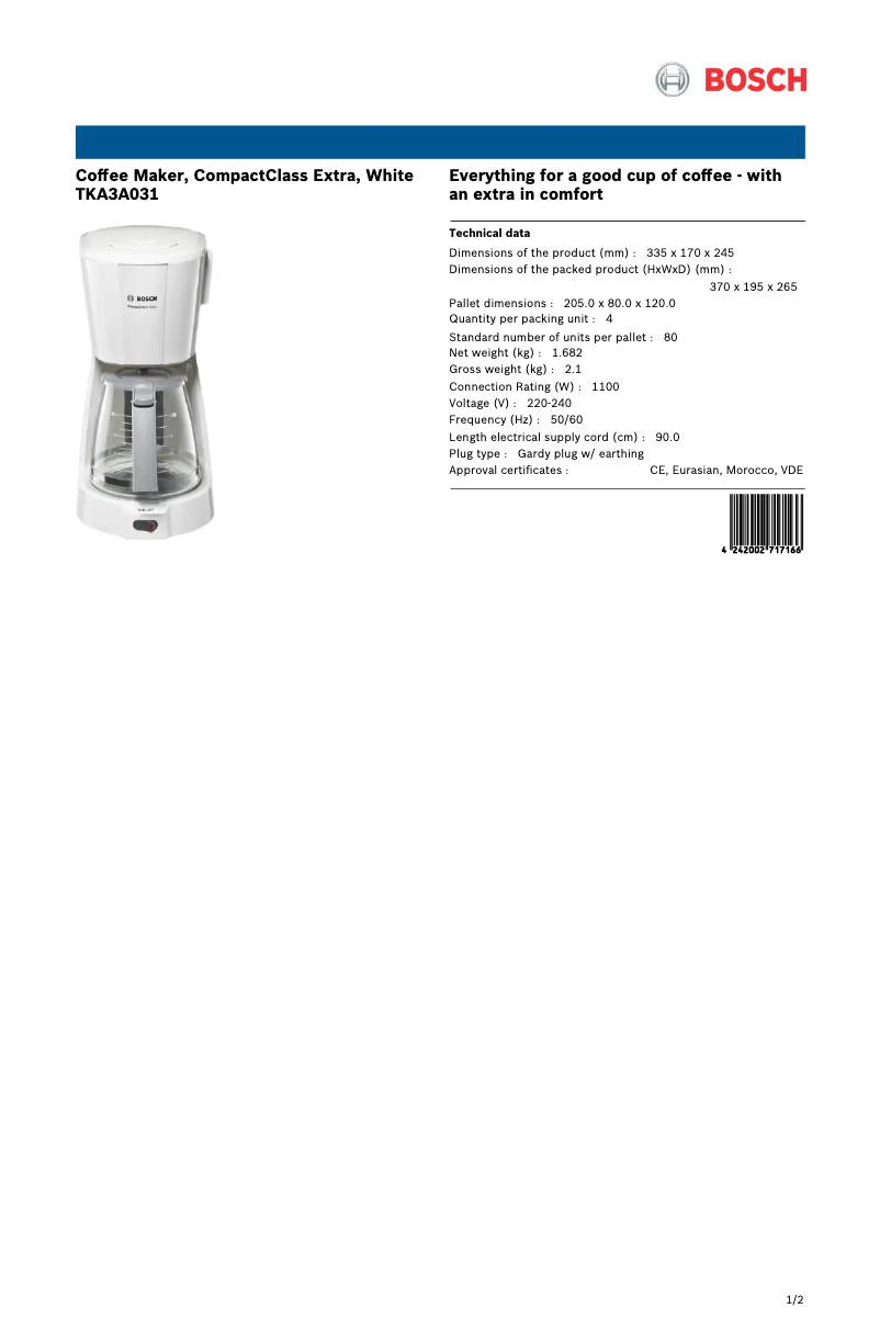 Image de la première page du manuel de l'appareil TKA3A031