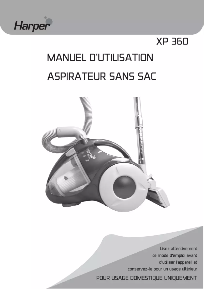 Image de la première page du manuel de l'appareil XP360