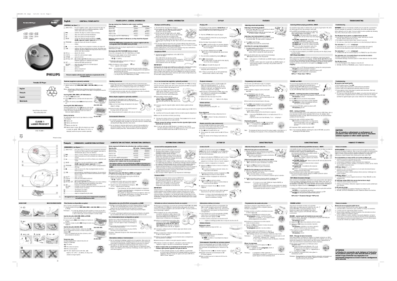 Page 1 de la notice Manuel utilisateur Philips AX5206