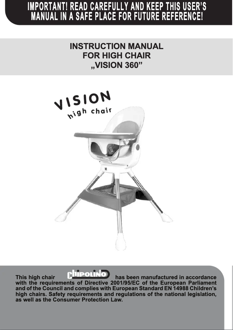 Image de la première page du manuel de l'appareil Vision