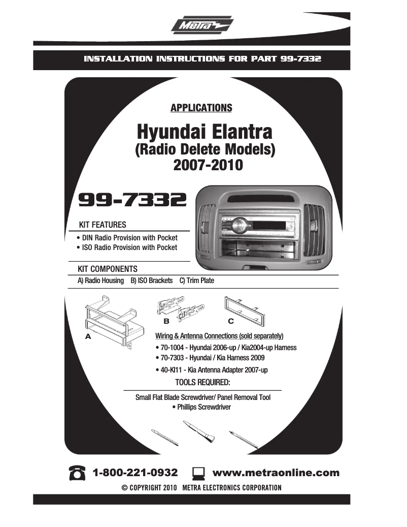 Image de la première page du manuel de l'appareil 99-7332