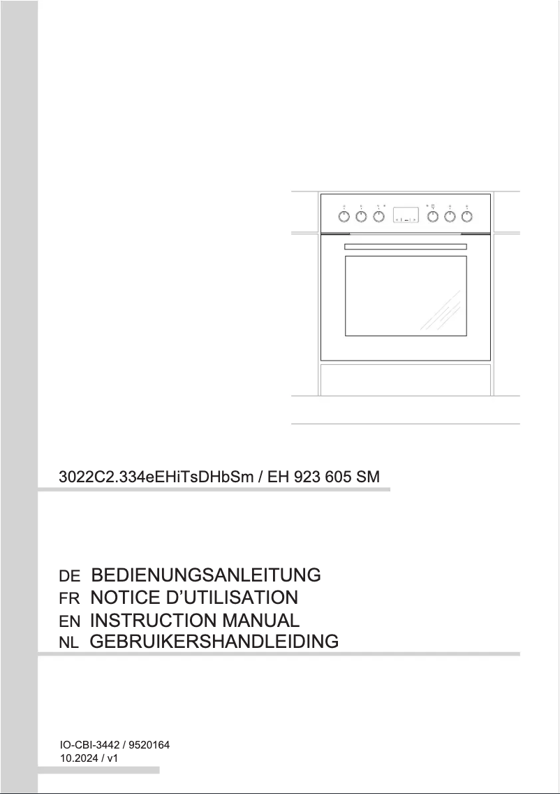 Page n°1 - Manuel utilisateur Amica EH 923 605 SM