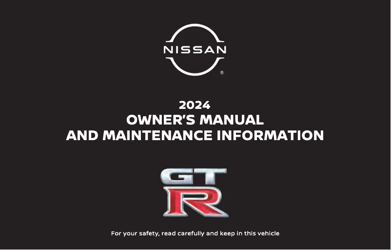 Image de la première page du manuel de l'appareil GT-R (2024)