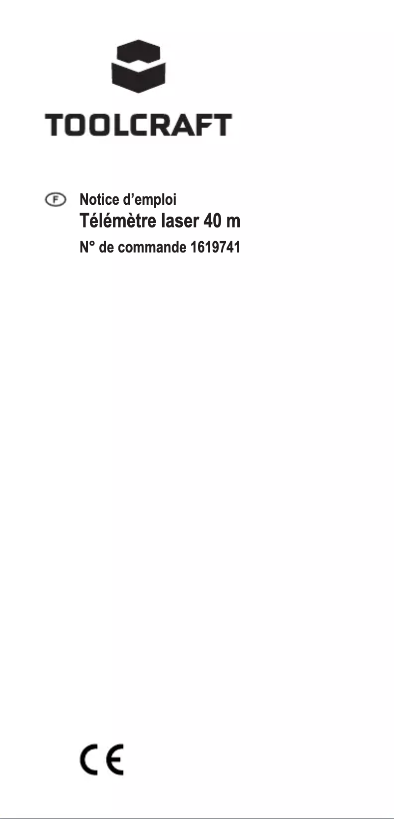 Page n°1 - Manuel utilisateur Toolcraft LDM X40