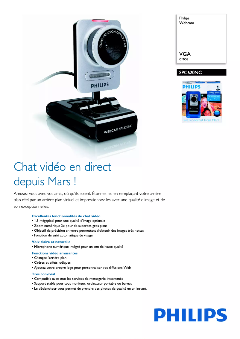 Page n°1 - Fiche technique Philips SPC620NC