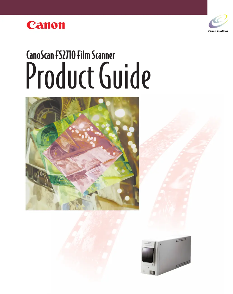 Image de la première page du manuel de l'appareil CanoScan FS 2710F