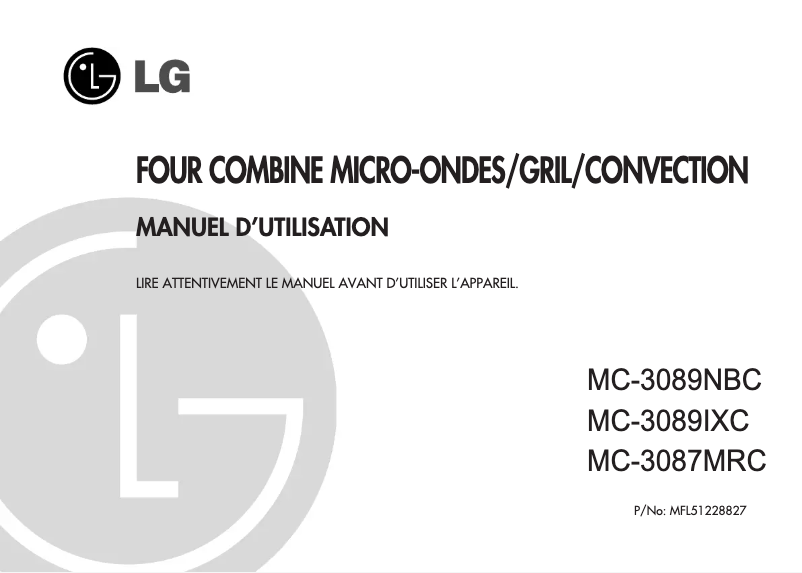Page 1 de la notice Manuel utilisateur LG MC-3089NBC