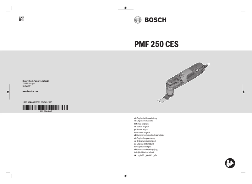 Page n°1 - Manuel utilisateur Bosch PMF 250 CES