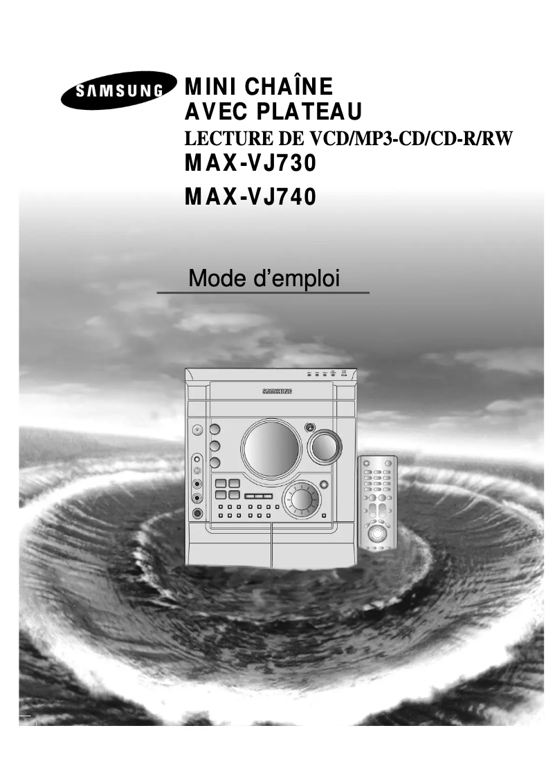 Page 1 de la notice Manuel utilisateur Samsung MAX-VJ740