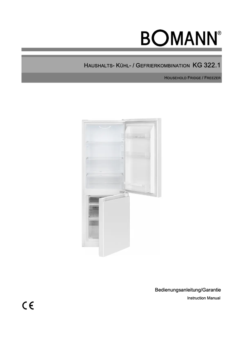 Page n°1 - Manuel utilisateur Bomann KG 322.1