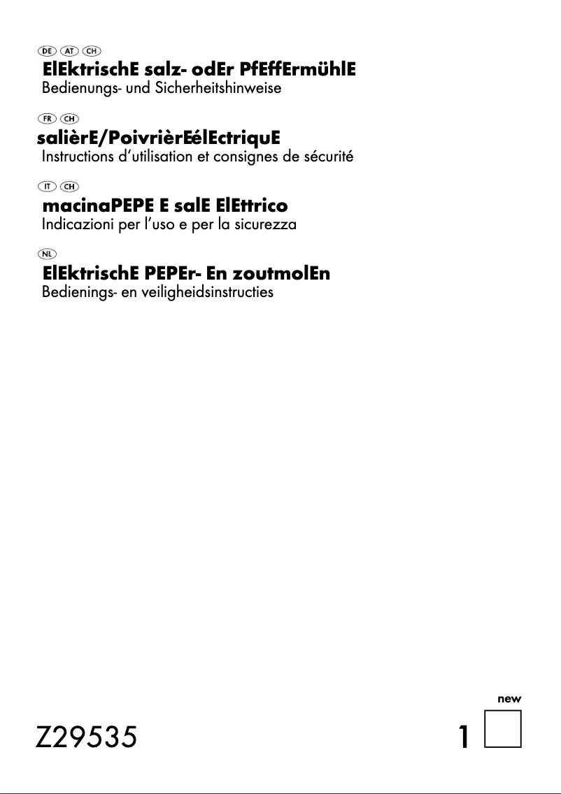 Image de la première page du manuel de l'appareil Z29535