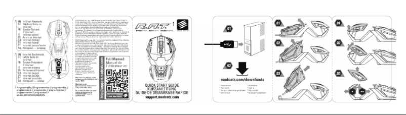 Page 1 de la notice Manuel utilisateur Mad Catz R.A.T. 1