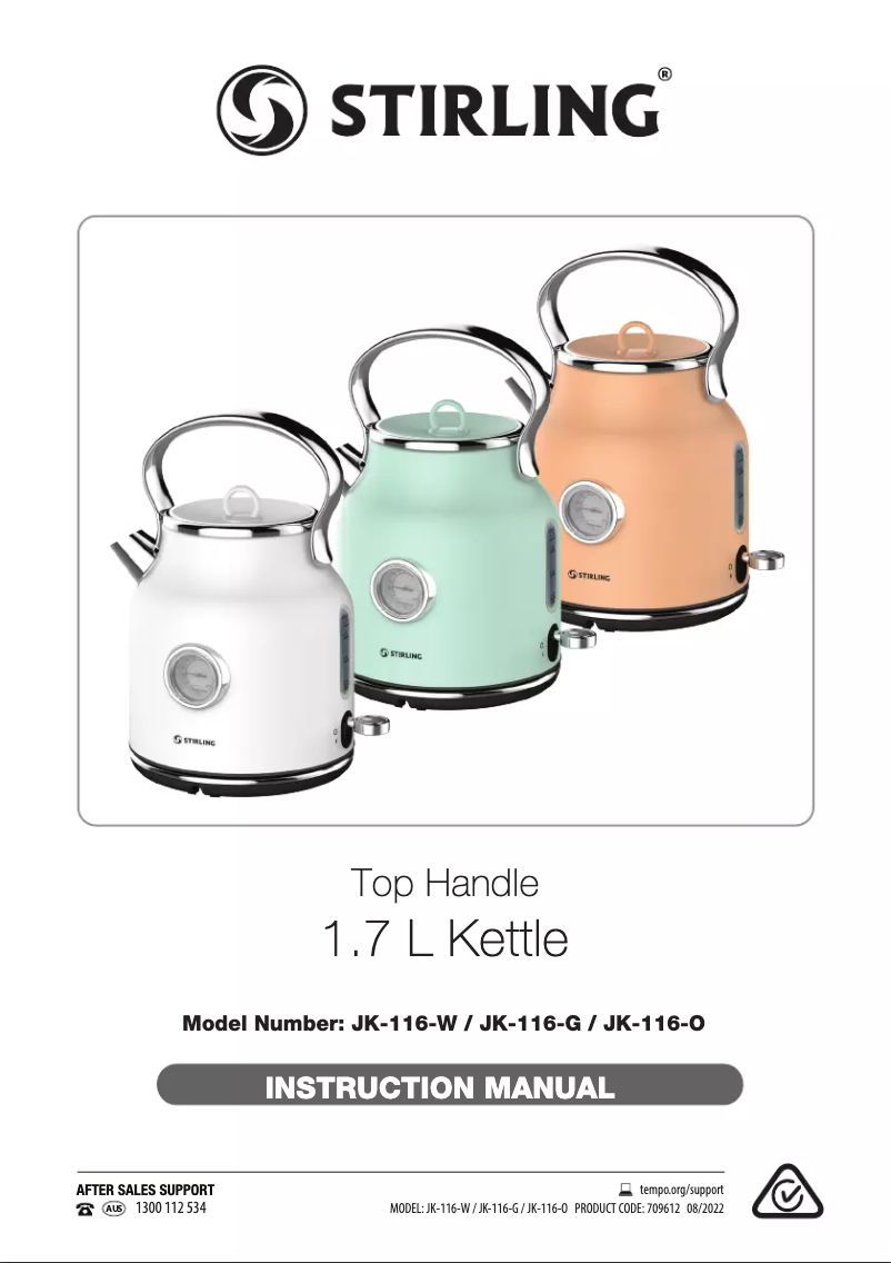 Page 1 de la notice Manuel utilisateur Stirling JK-116