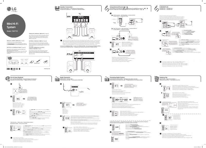 Page n°1 - Guide de démarrage rapide LG CM9750