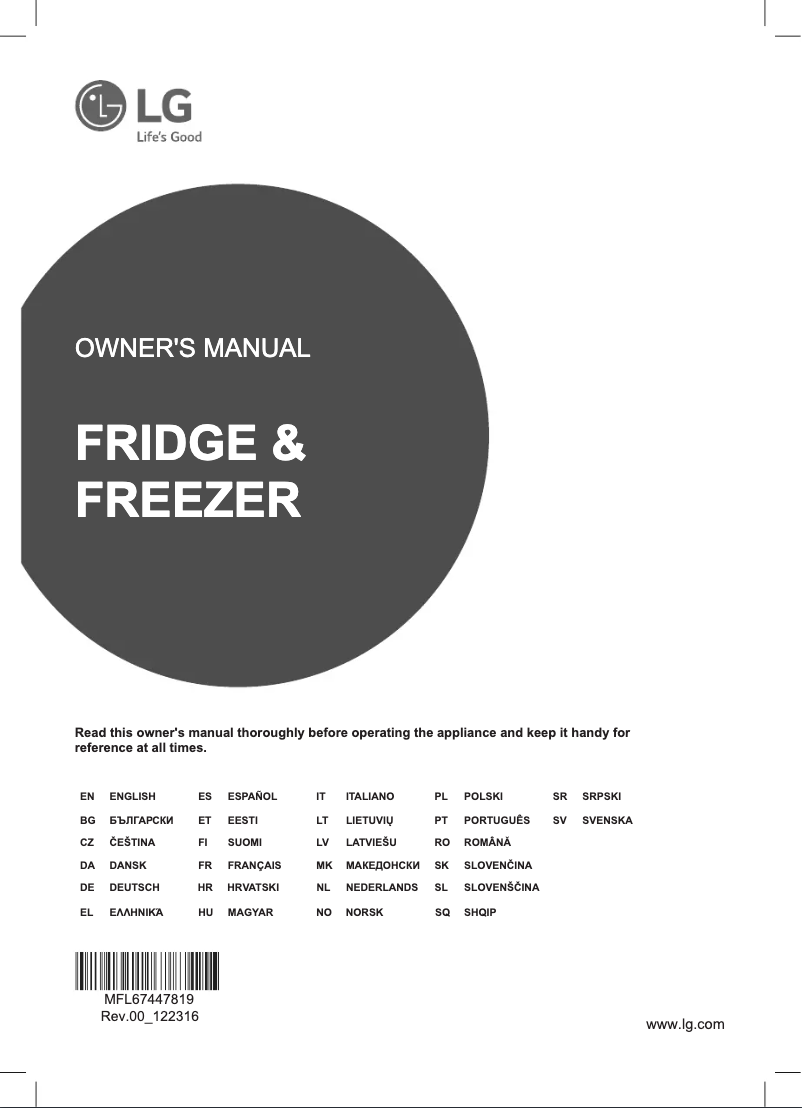 Page 1 de la notice Manuel utilisateur LG GSX960NEAZ Instaview