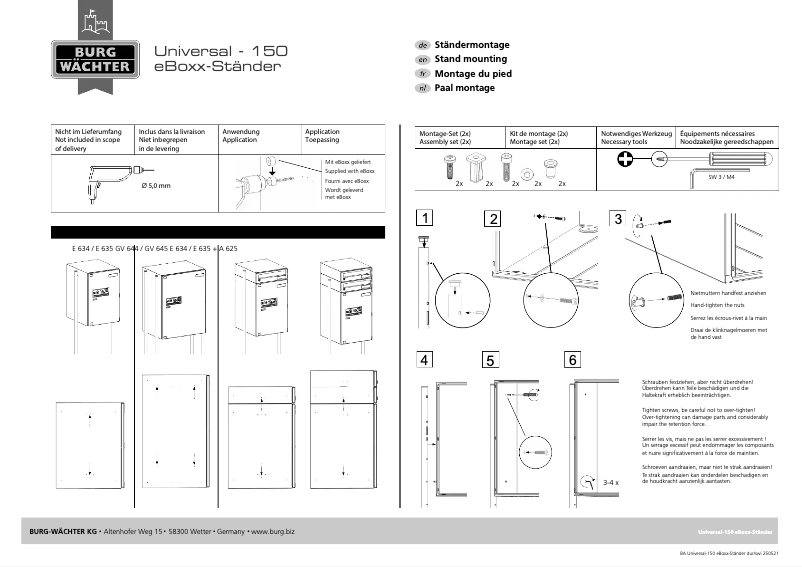 Imagen de la primera página del manual del dispositivo Universal 150 Ni