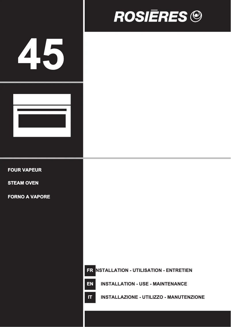 Image de la première page du manuel de l'appareil RSO 450 SV