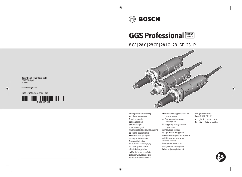 Page 1 de la notice Manuel utilisateur Bosch GGS 8 CE Professional