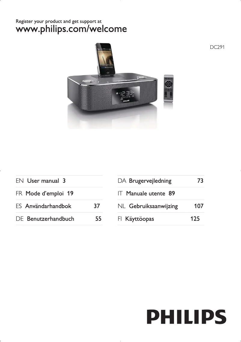 Image de la première page du manuel de l'appareil DC192