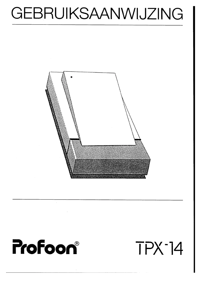 Página 1 del manual Manual de usuario Profoon TPX-14