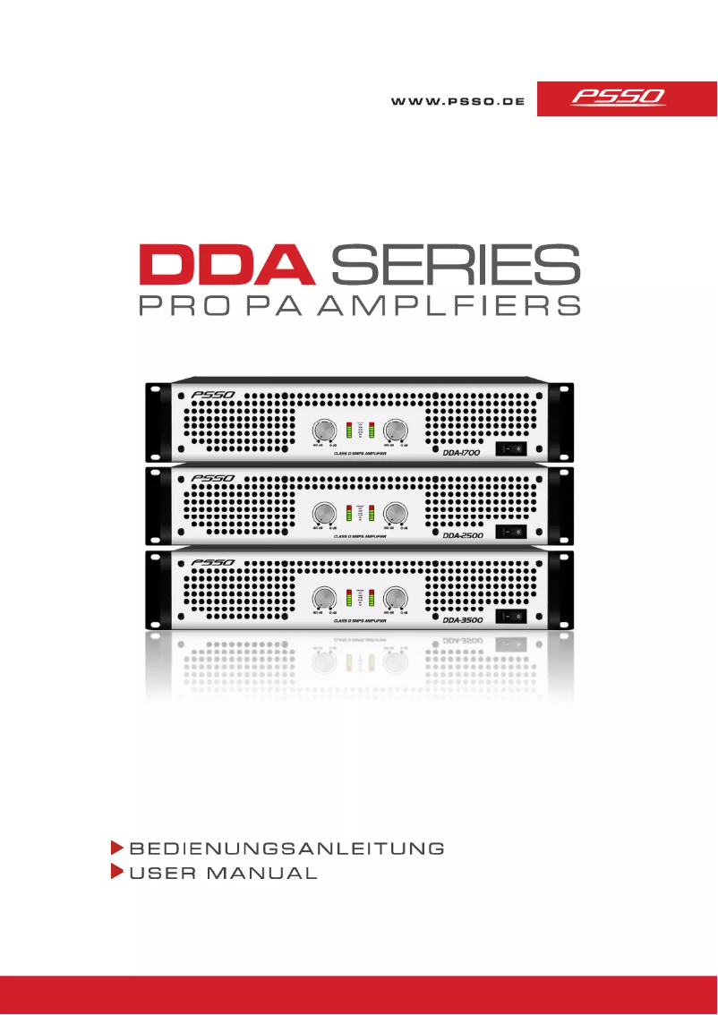 Imagen de la primera página del manual del dispositivo DDA-2500