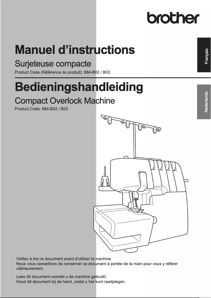 Page 1 de la notice Manuel utilisateur Brother 1334D