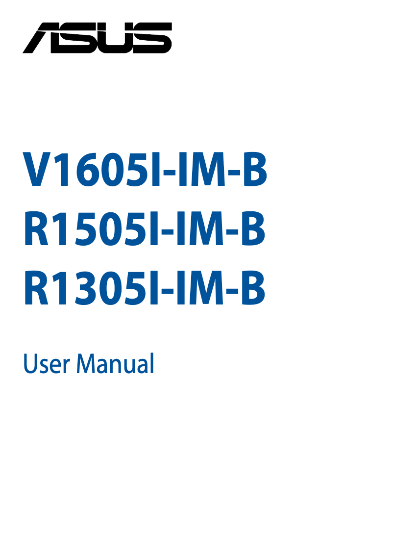 Page 1 de la notice Manuel utilisateur Asus V1605I-IM-B