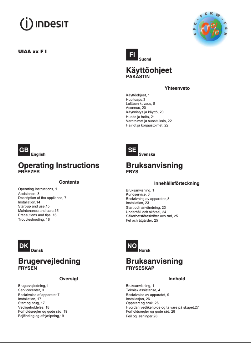 Image de la première page du manuel de l'appareil UIAA 10 F I